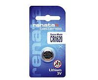 Батарейка RENATA CR1620 Lithium, 3V, 1х1 шт CP, код: 8328137