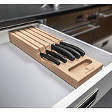 Набір кухонних ножів і підставки Victorinox Swiss Classic In-Drawer 6 предметів Чорні (6.714 SC, код: 1709182, фото 4