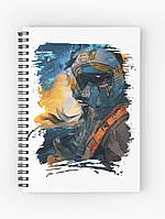 Скетчбук Sketchbook блокнот для малювання з принтом Літчик Привид у Києві А3 Кавун 48 SC, код: 8301727