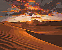 Картина по номерам Закат в пустыне 40х50 Рисунки по номерам Раскраски по номерам пейзаж Brushme BS51757
