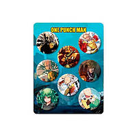 Набор значков Ванпанчмен 32мм One Punch-Man 8шт (8162) Fan Girl XN, код: 8345333