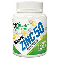 Микроэлемент Цинк для спорта Stark Pharm Stark Zinc 50 mg 100 Tabs UD, код: 7778360