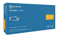 Перчатки нитриловые Mercator Medical Nitrylex Classic XS Синие 100 шт (00-00000095) FE, код: 8246356