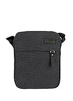 Сумка через плечо Exodus Leather Canvas Серая P2402EX023 16 х 21 х 4 см BB, код: 8263072