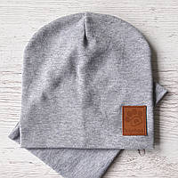 Детская шапка с хомутом КАНТА размер 52-56 Серый (OC-136) EV, код: 1900067