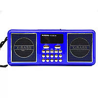 Портативный радиоприёмник аккумуляторный FM радио YUEGAN YG-1881UR c SD-карта MP3 плеер синий VA, код: 7719661