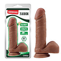 Коричневый фаллоимитатор на присоске Fashion Dude 7.9 Inch Cock Chisa TE, код: 8172950