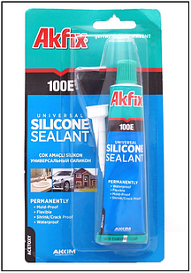 Силікон Універсальний (прозорий) тюбик 50 мл блістер Akfix 100Е