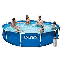 Бассейн каркасный Intex 366х76 см 6503 л Blue (73473) BF, код: 8383844