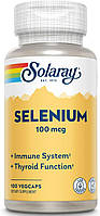 Селен Selenium Solaray органически связанный 100 мкг 100 вегетарианских капсул PS, код: 7701685