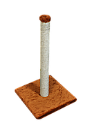 Когтеточка (дряпка) Мур-Мяу Столбик в джутовой веревке Коричневая FG, код: 5866114