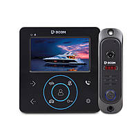 Комплект видеодомофона BCOM BD-480M Black Kit: видеодомофон 4 и видеопанель GR, код: 7784762