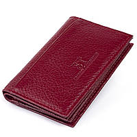 Визитница-книжка ST Leather 19218 Бордовая 10х6,5х1 см PR, код: 6756598