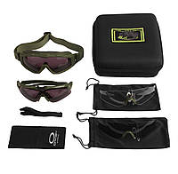 Защитные очки и маска 2 в 1 тактические Oakley Si Ballistic M Frame олива HH, код: 8447048