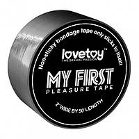 Липка стрічка сіра скотч для бондажу Lovetoy Sticky Bondage Tape KB, код: 7931935