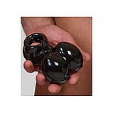 Силіконовий чорний чохол для мошок яєчок Мішки Лінг Sacksling Oxballs KB, код: 8368215, фото 2