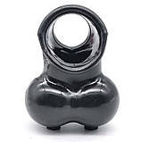 Силіконовий чорний чохол для мошок яєчок Мішки Лінг Sacksling Oxballs KB, код: 8368215, фото 5