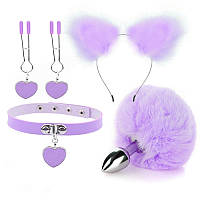 Фіолетовий ніжний бдсм комплект Fur Sexy Kit Bdsm4u KB, код: 8374044