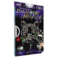 Комплект креативного творчества DIAMOND ART Danko Toys DAR-01 Тигр с розой TO, код: 7706537