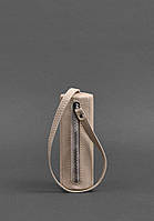 Женская кожаная женская ключница 3.0 Тубус светло-бежевая краст BlankNote XN, код: 8132614