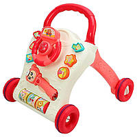 Детские ходунки-каталка Limo Toy с музыкой и светом Розовый (698-63P) KV, код: 8143212