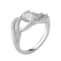 Серебряное кольцо SilverBreeze с натуральным топазом 0.8ct (2049203) 18 размер MY, код: 6434229