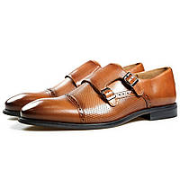 Чоловічі туфлі монки Ніколасс TANNER 38 Світло-коричневі GT, код: 2632218