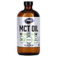 Экстракт для похудения NOW Foods MCT OIL 946 ml 63 servings CS, код: 8208104