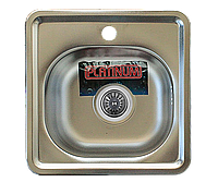 Мойка кухонная Platinum из нержавеющей стали декор 06 мм с сифоном VK, код: 7229448