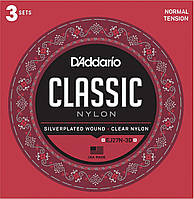 Струны для классической гитары D'Addario EJ27N-3N Student Nylon Classical Strings Normal Tens SM, код: 6556801