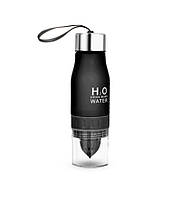 Бутылка для воды и напитков H2O с цитрусовой соковыжималкой 650 мл Black (300727BL) PK, код: 1852448