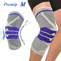 Бандаж фіксатор колінного суглоба наколінник ортез Silicone Spring Knee Pad Size M