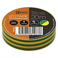 Изолента EMOS PVC 19 20 GREEN YELLOW ES, код: 8327924