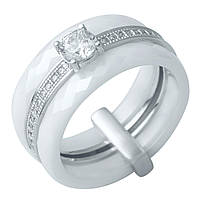 Серебряное кольцо SilverBreeze с керамикой (0481630) 18.5 размер GR, код: 5526654