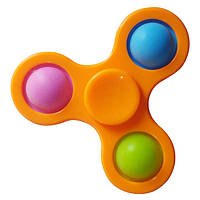Іграшка-антистрес Simple Dimple Жовтогарячий Спінер EV, код: 6691329