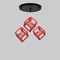 Люстра с красными кубиками Lightled 56-PR160F-3 BK+RD FS, код: 8123794