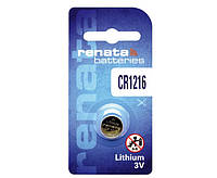 Батарейка RENATA CR1216 Lithium, 3V, 1х1 шт FS, код: 8328133