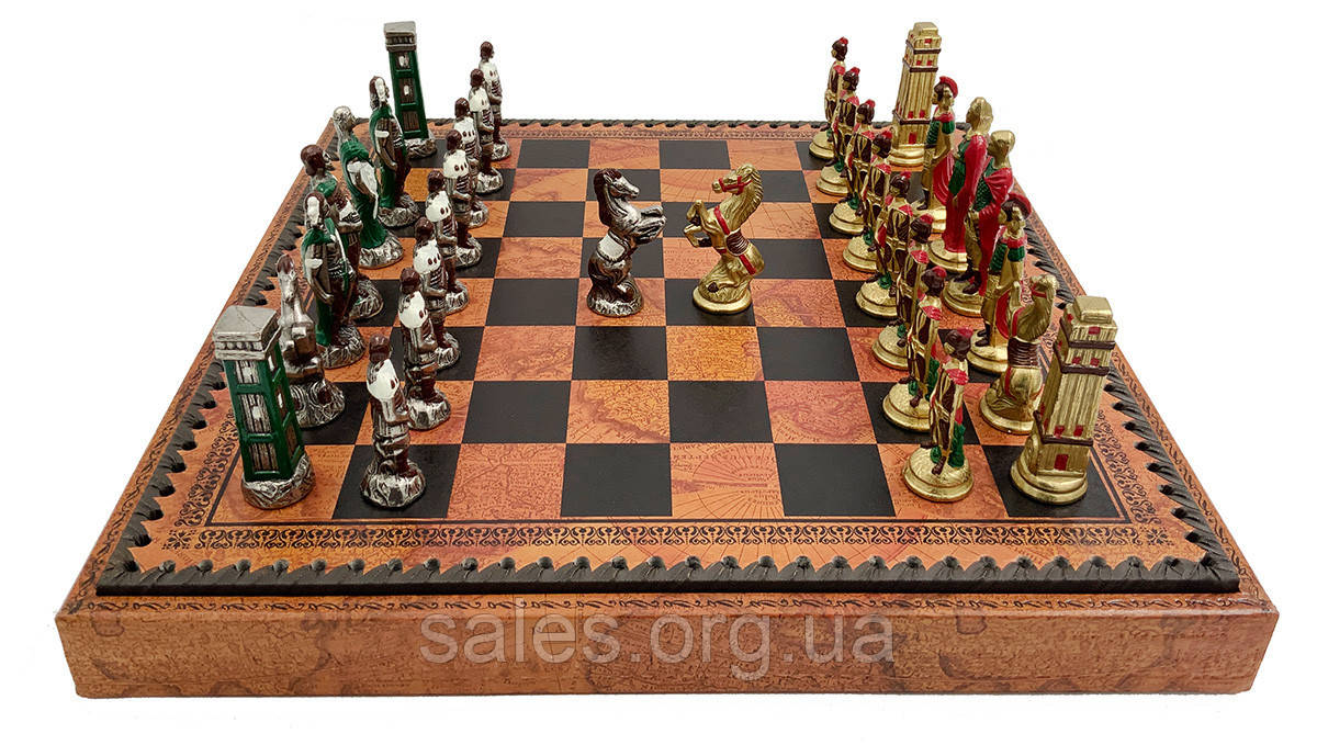 Набір із 3 ігор шахи нарди шашки ITALFAMAпіри проти варварів 36 х 36 см (1993219MAP) SC, код: 2674070