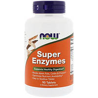 Пищеварительные ферменты NOW Foods Super Enzymes 90 Tabs SN, код: 7518575