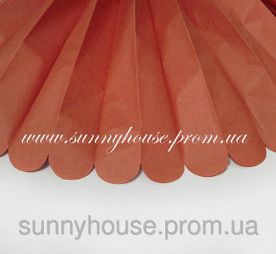 Паперові помпони з тиш'ю "Cinnamon", діаметр 35 см.