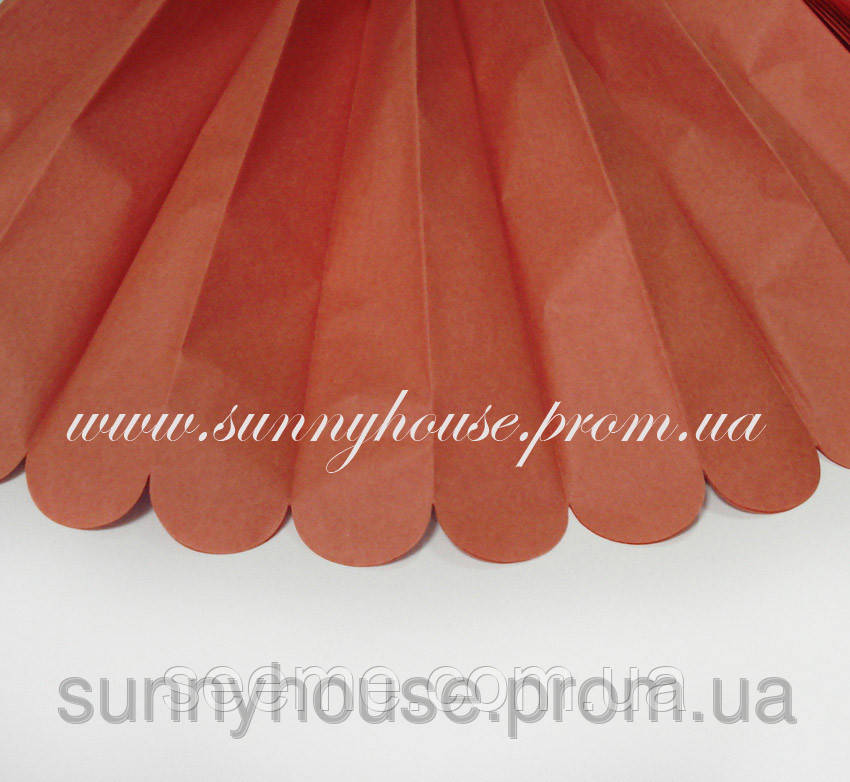 Бумажные помпоны из тишью "Cinnamon", диаметр 35 см. - фото 1 - id-p398249530