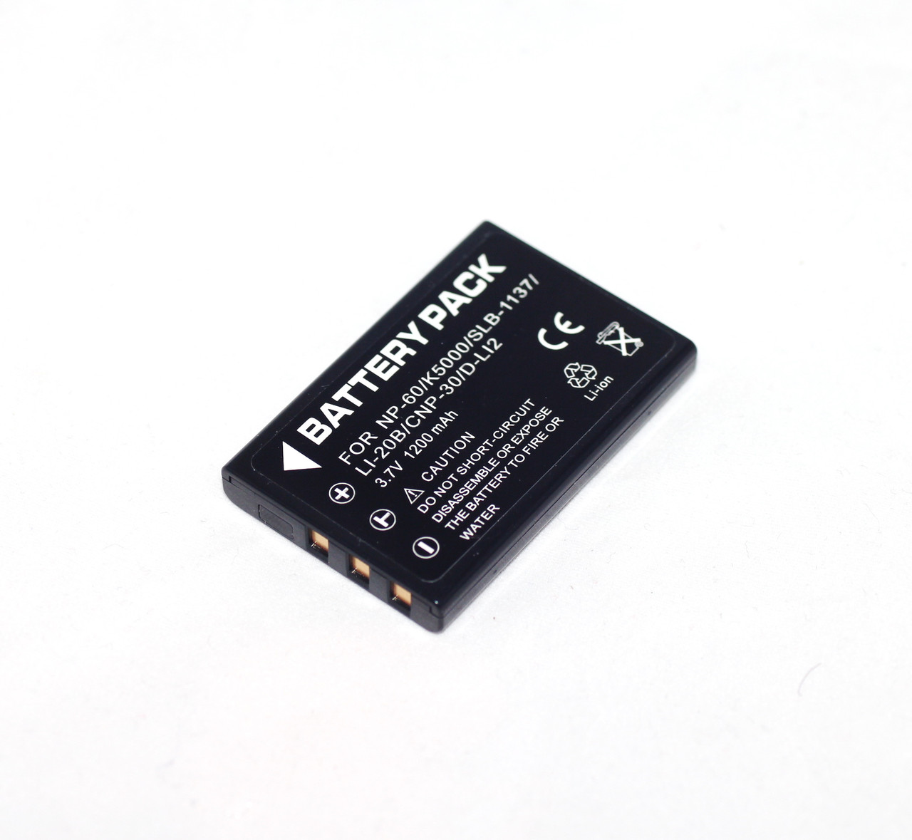 Аккумулятор для камер OLYMPUS - Li-20B (NP-30, KLIC-5000, LI-20B, D-L12, NP-60, SLB-1137) - аналог на 1200 ма