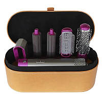 Мультистайлер для волосся RIAS Hot Air Styler 5в1в кейсі 1000 W Grey Pink (3_02740) EM, код: 8152928