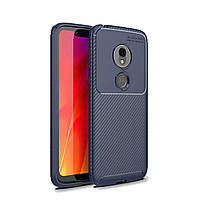 Чехол Carbon Case Motorola G7 Play Синий (hub_ynnF26280) NL, код: 1374138