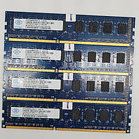 Комплект оперативной памяти Nanya DDR3 16Gb (4*4Gb) 1600MHz PC3 12800U 2R8 CL11 (NT4GC64B8HG0NF-DI) Б/У