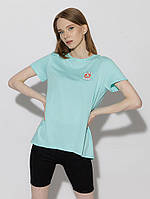 Женская футболка регуляр L мятный Dias ЦБ-00219423 SX, код: 8420905