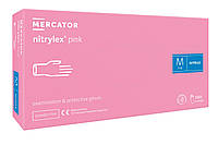 Перчатки нитриловые Mercator Medical Nitrylex Pink M Розовые 100 шт (00-00000033) SP, код: 8246362