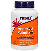 Аскорбил Пальмитат, Ascorbyl Palmitate, Now Foods, 500 мг, 100 вегетарианских капсул VK, код: 2341763