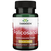 Комплекс для профілактики тиску та кровообігу Swanson Policosanol 10 mg 60 Caps PK, код: 7567682