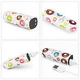 Компактний вібратор із принтом Lovetoy Rechargeable Donut Massager SC, код: 7837813, фото 5